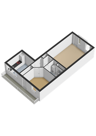 Floorplan - Oostmaaslaan 225E, 3063 AV Rotterdam